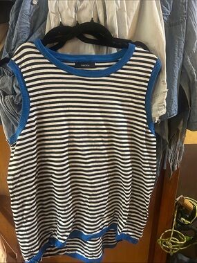 SAILOR SHIRT, oversized 2x/ viscose open sleeves / front higher than back / new